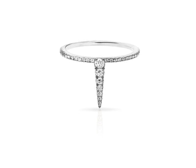 Diamond Spike 14K White Gold Ring - Blair Weiner Designs