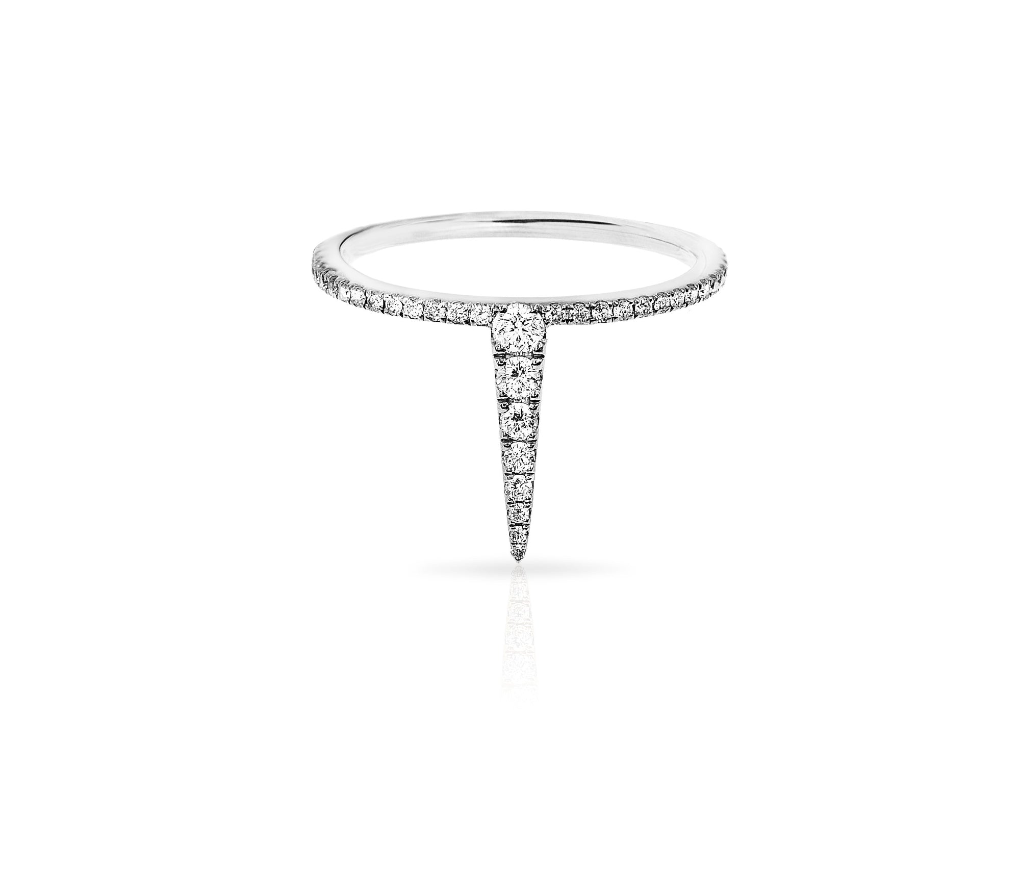 Diamond Spike 14K White Gold Ring - Blair Weiner Designs