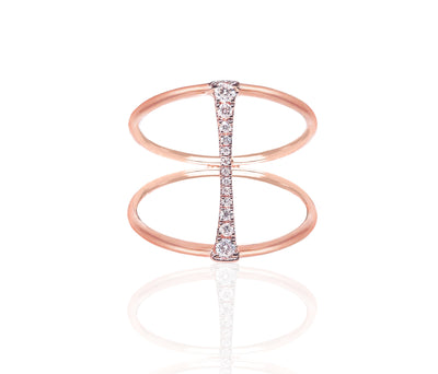 Vertical Diamond Bar Ring - Blair Weiner Designs