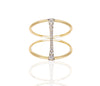 Vertical Diamond Bar Ring - Blair Weiner Designs
