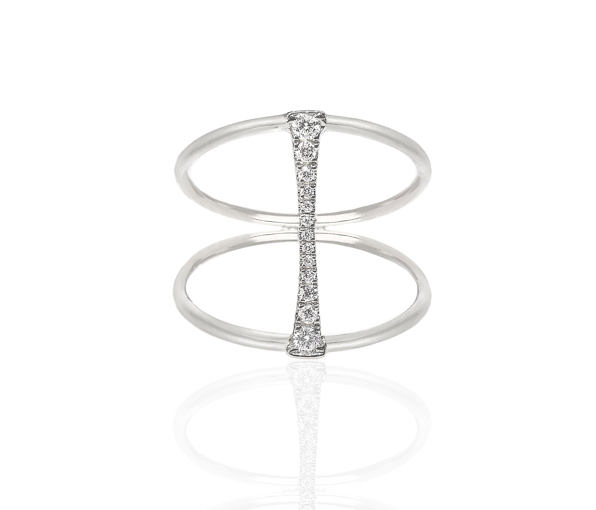 Vertical Diamond Bar Ring - Blair Weiner Designs